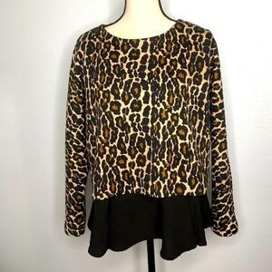 NWT Ark & Co. by Anthropologie Leopard Blouse